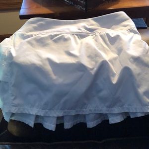 Ivivva white tennis skirt 10 12 EUC